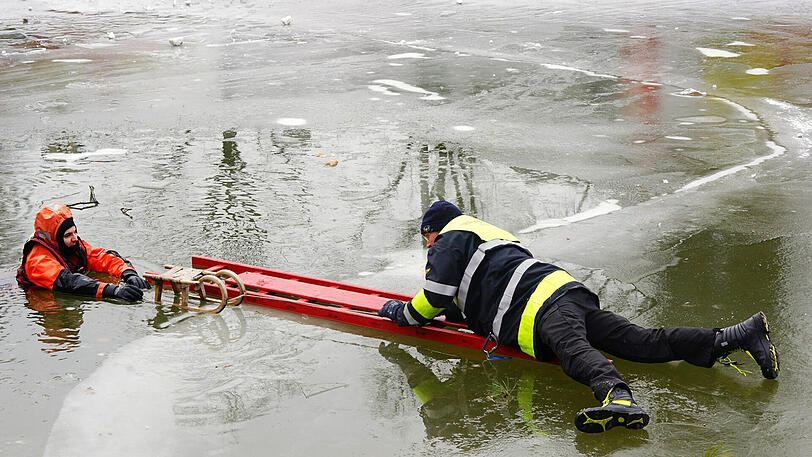 Die Feuerwehr übte mehrere Einsatzszenarien.