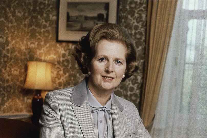 Margaret Thatcher 1980 in der Downing Street, ein Jahr nach ihrer Wahl zur Premierministerin.