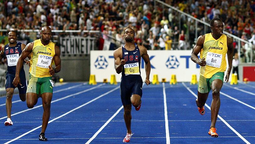 Asafa Powell, Tyson Gay und Usain Bolt. Die ersten Beiden wurden des Dopings überführt. Asafa Powell, Tyson Gay und Usain Bolt. Die ersten Beiden wurden des Dopings überführt.