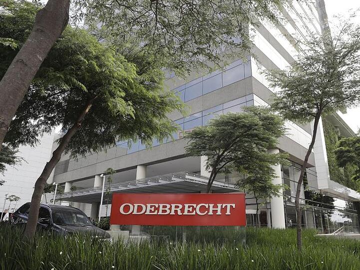 Außenansicht des brasilianischen Konzerns Odebrecht in Sao Paulo. Das im Zentrum des größten Korruptionsskandals Lateinamerikas stehende Unternehmen hat einen Insolvenzantrag gestellt.