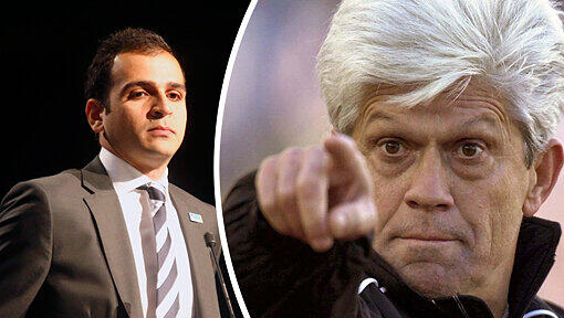 Unterhielten sich gemeinsam im Löwenstüberl: Ex-Löwen-Trainer Werner Lorant (re.) und Noor Basha, der Cousin von Hasan Ismaik Unterhielten sich gemeinsam im Löwenstüberl: Ex-Löwen-Trainer Werner Lorant (re.) und Noor Basha, der Cousin von Hasan Ismaik