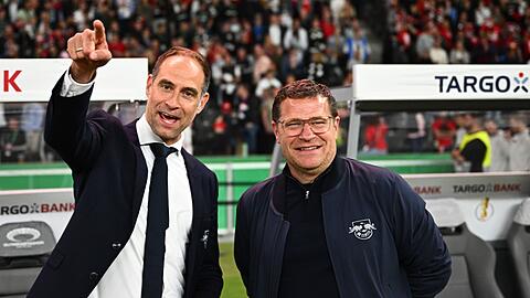 Einst vereint bei Red Bull Leipzig, wenn auch nur kurz: Oliver Mintzlaff und Max Eberl.