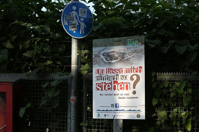 Der Verein &bdquo;Deine Isar&ldquo; wirbt für rücksichtsvolles Verhalten.