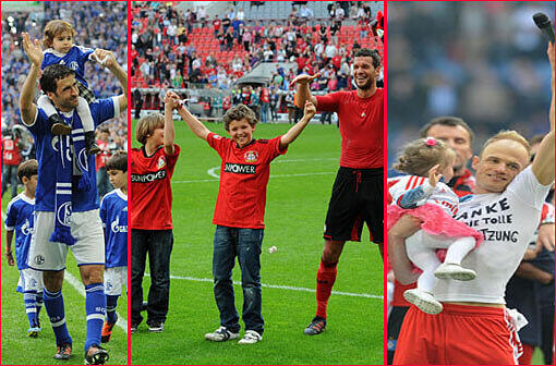 Kinder, Kinder! - Wenn der Papa servus sagt - Raul, Michael Ballack und Co. verabschiedeten sich tränenreich von ihrem Publikum. Die Bilder.