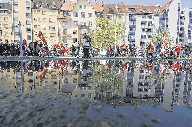 Brennpunkt Hintermayrstraße/Äußere Bayreuther Straße: Hier griff die Polizei zum Pfefferspray, als Blockaden angekündigt wurden.