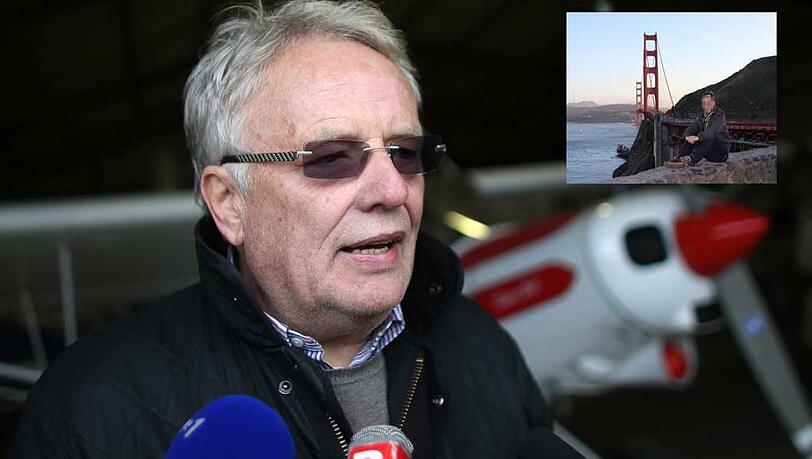Klaus Radke, der Vereinsvositzende des LSC Westerwald. Kleines Bild: Co-Pilot Andreas L. Klaus Radke, der Vereinsvositzende des LSC Westerwald. Kleines Bild: Co-Pilot Andreas L.