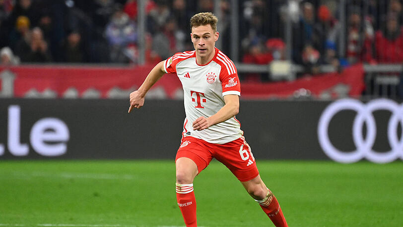 Hat das Lauftraining wieder aufgenommen: Vize-Kapitän Joshua Kimmich. Hat das Lauftraining wieder aufgenommen: Vize-Kapitän Joshua Kimmich.