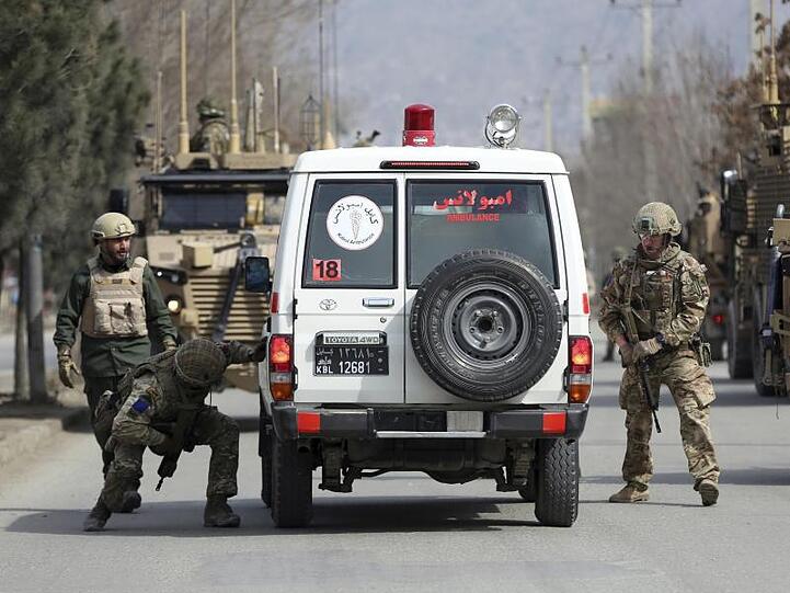 Britische Soldaten Anfang März bei einem Einsatz in Kabul.