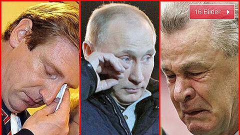 Vladimir Putin ist nur der jüngste Fall einer ganzen Reihe von weinenden Politikern und Sportlern. Welche Männer schon öffentlich Tränen vergossen haben.