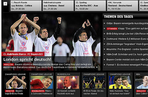So freut sich das Sport-Portal "spox.com"
