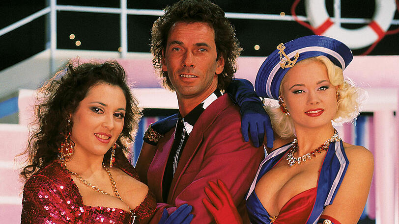 Die Originalbesetzung von 1990: Hugo Egon Balder mit Tiziana (l.) und Monique.