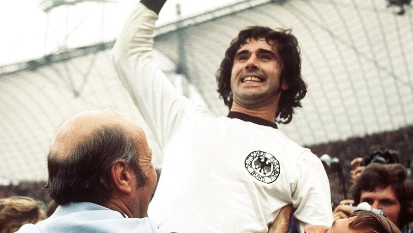 Aufhören, wenn's am schönsten ist: Gerd Müller beim WM-Triumph 1974. Aufhören, wenn's am schönsten ist: Gerd Müller beim WM-Triumph 1974.
