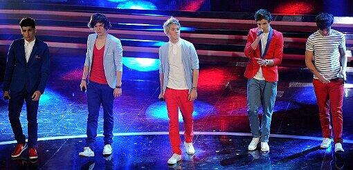 Auf Italienisch; One Direction beim Auftritt in San Remo 2012