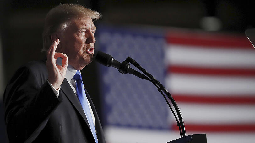 US-Präsident Donald Trump bei seinem Auftritt in Fort Myer im Bundesstaat Virginia.