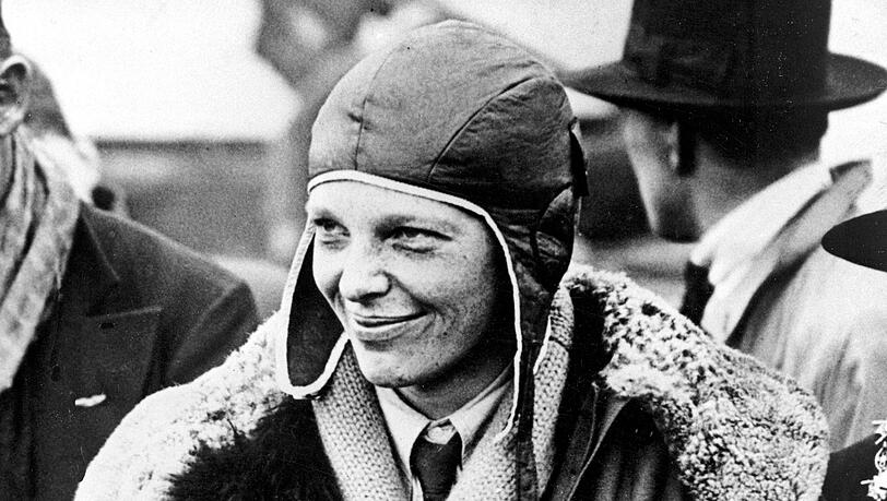 Die Pilotin Amelia Earhart hatte als erste Frau den Atlantik überflogen. (Archivbild von 1928)