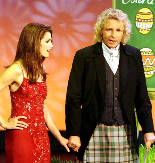 Cindy Crawford war 2000 bei Thomas Gottschalks ZDF-Show "Wetten, dass..?" zu Gast.