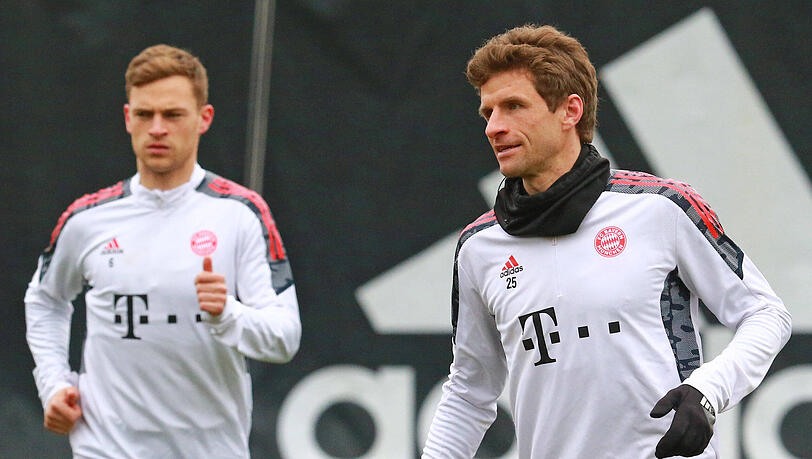 Thomas Müller und Joshua Kimmich haben ihren Stammplatz bei den Bayern sicher - wie viele andere Spieler.