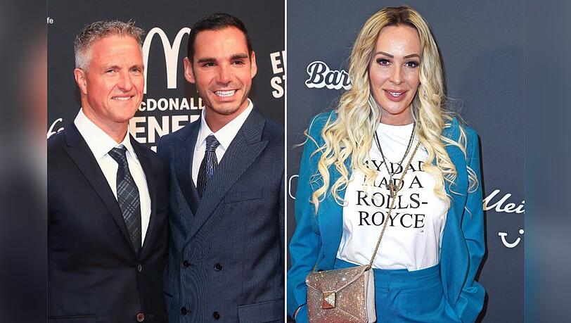 Ralf Schumacher, Ex-Frau Cora und Partner Étienne liefern sich einen Werbe-Schlagabtausch.