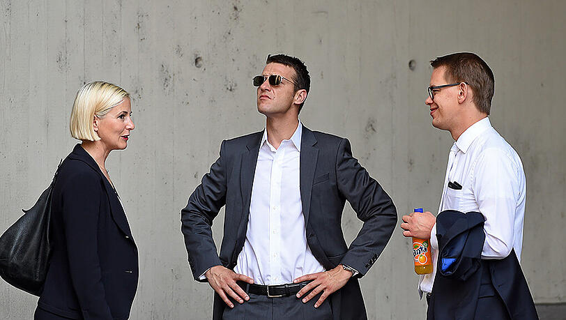 Die Anwälte der Angeklagten Zschäpe, Anja Sturm (l-r), Wolfgang Stahl und Wolfgang Heer. Die Anwälte der Angeklagten Zschäpe, Anja Sturm (l-r), Wolfgang Stahl und Wolfgang Heer.