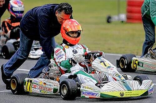 Michael Schumacher, hier im Kart, darf ab Januar wieder mit einem Formel-1-Auto testen.
