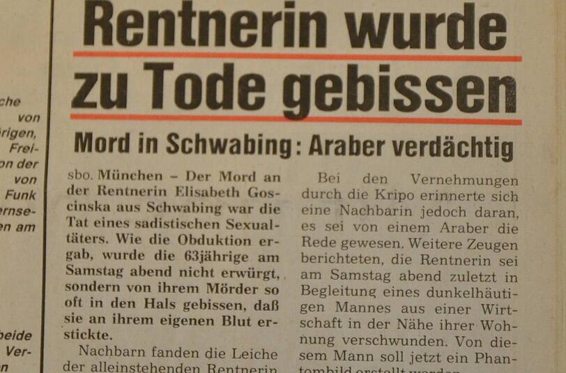 Über den Vampir-Mord berichtete die Abendzeitung im September 1990.