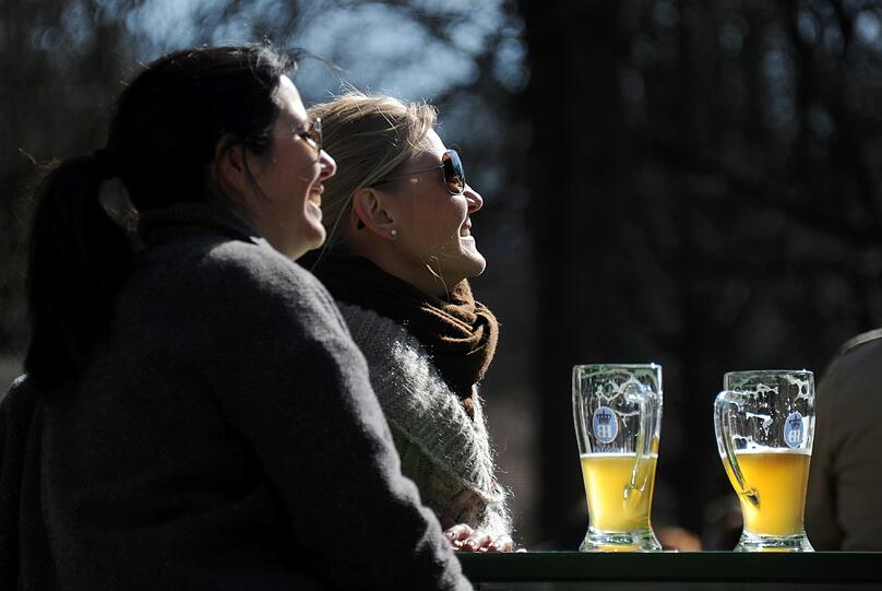Frühlingsgefühle in München: Am Wochenende gab's Sonne satt.