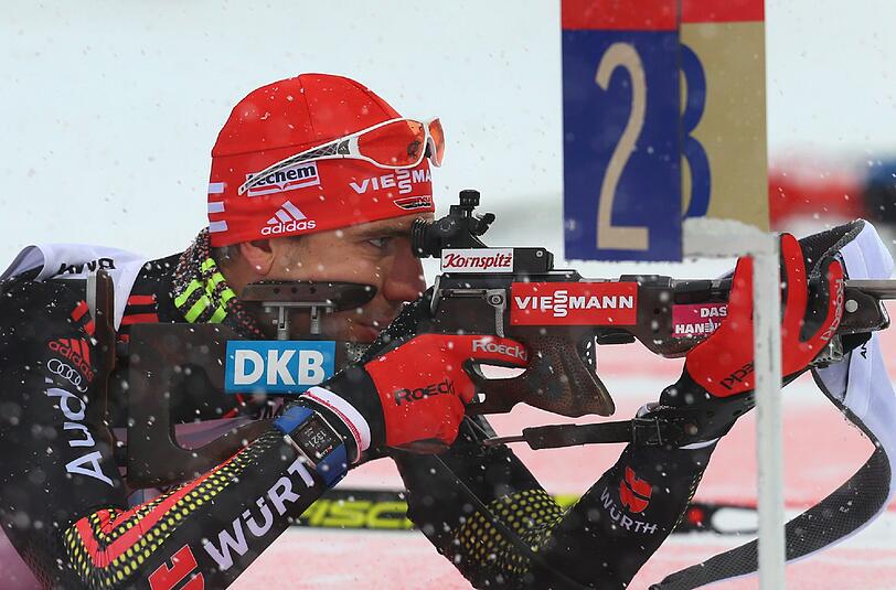 Arnd Peiffer und das Deutsche Team landeten beim Mannschafts-Rennen am Freitag auf dem fünften Platz.