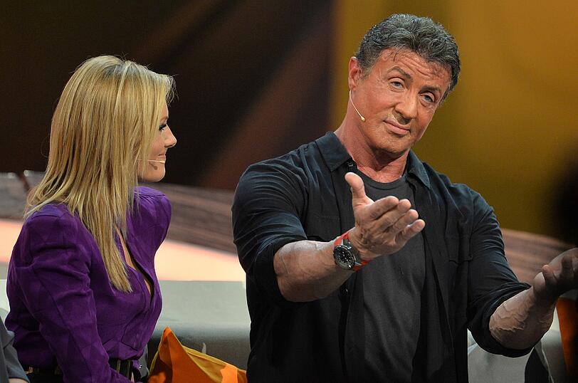 Stallone gab sich gutgelaunt.