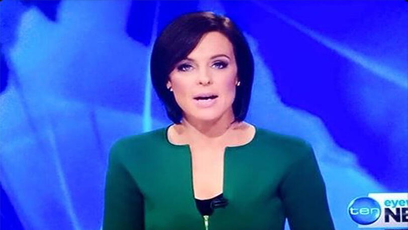 Der grüne Blazer der australischen Moderatorin Natarscha Belling wurde unfreiwillig zum Mittelpunkt der Sendung.