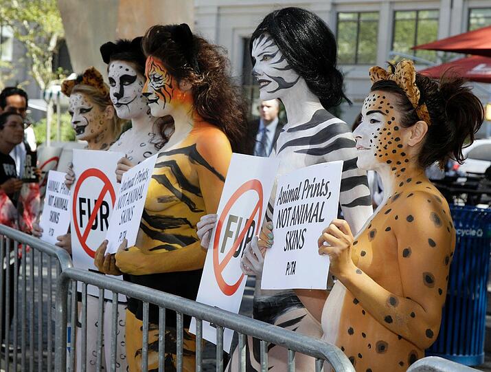 PETA-Protestler bei der Fashion Week 2010 in New York.