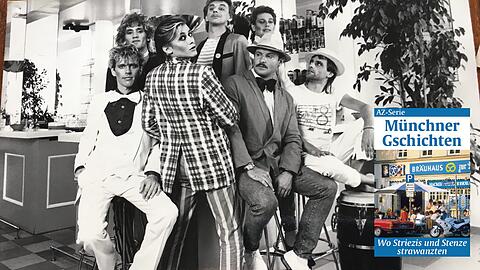 "Wir hatten 35 Fernsehauftritte allein in den Öffentlich-Rechtlichen": Die damalige Münchner Band "Schrott nach 8" mit Sänger Max Geissler (im karierten Sakko).