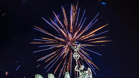 In Berlin wird das neue Jahr begrüßt.