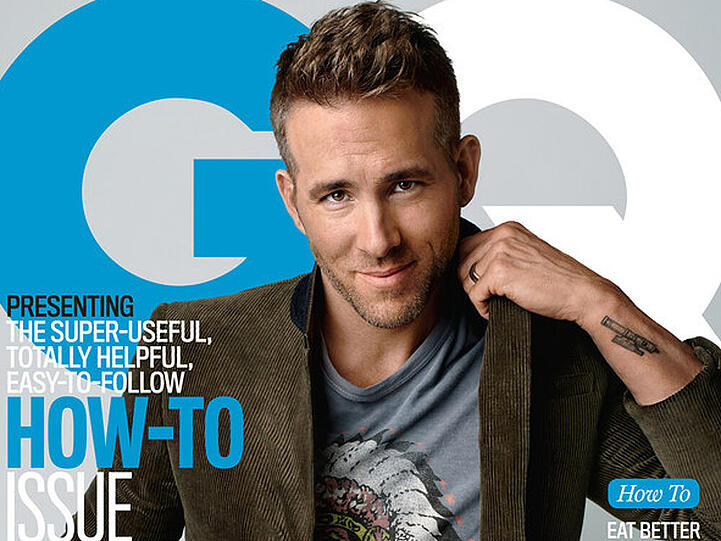 Ryan Reynolds auf dem Cover der US-Ausgabe des "GQ"-Magazins