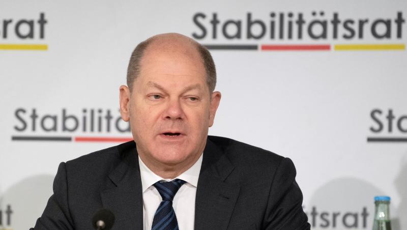 Bundesfinanzministe Olaf Scholz spricht während einer Pressekonferenz zu den Ergebnissen der 20. Sitzung des Stabilitätsrates. Bundesfinanzministe Olaf Scholz spricht während einer Pressekonferenz zu den Ergebnissen der 20. Sitzung des Stabilitätsrates.