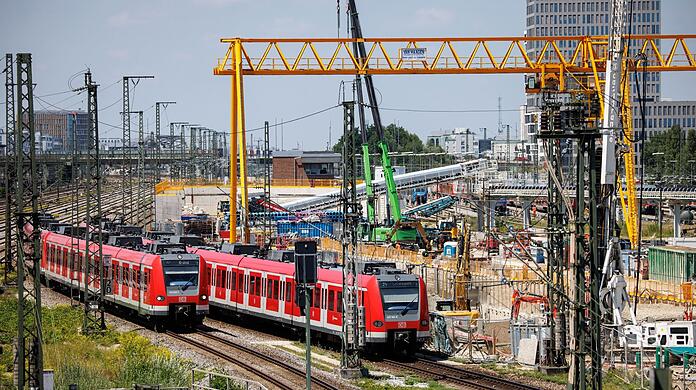 Die Baustelle zur 2. Stammstrecke in München.