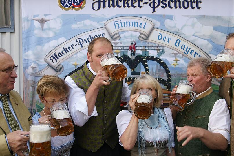 Die Brauerei hat zur Hacker-Pschorr-Oktoberfestbier-Probe geladen. Die Bilder