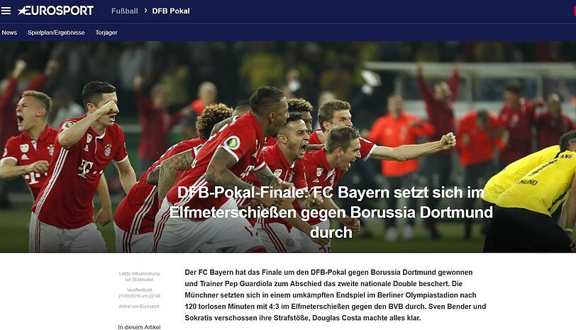 Die Kollegen von Eurosport halten es sehr nüchtern.
