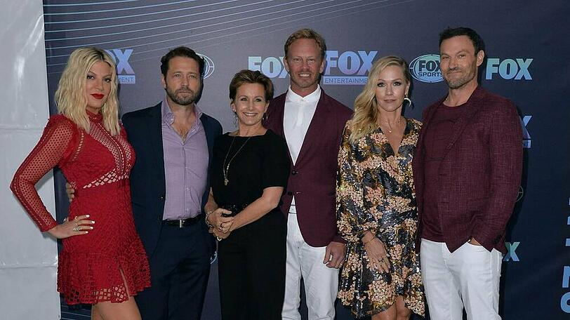 V.l.n.r.: Tori Spelling, Jason Priestley, Gabrielle Carteris, Ian Ziering, Jennie Garth und Brian Austin Green kehren nicht zurück