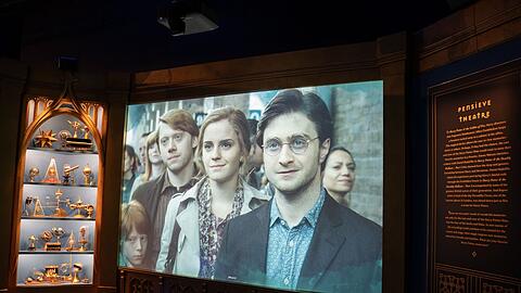 Das Foto zeigt einen Ausschnitt aus "Harry Potter: Die Ausstellung" bei der Weltpremiere 2022 in Philadelphia, USA.