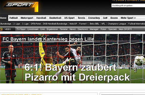Bayern zaubert auch bei Sport1