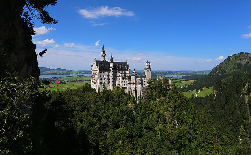 Auf das berühmte Märchenschloss Neuschwanstein haben Sie vom Tegelberg eine einmalige Aussicht.