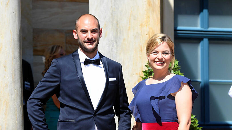 Erster Paar-Auftritt: Katharina Schulze mit ihrem Freund Danyal Bayaz.