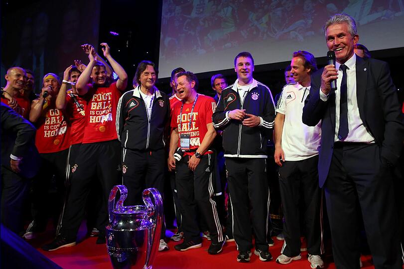 So sehen Sieger aus! Die Helden von London feiern den Champions League-Sieg 2013.