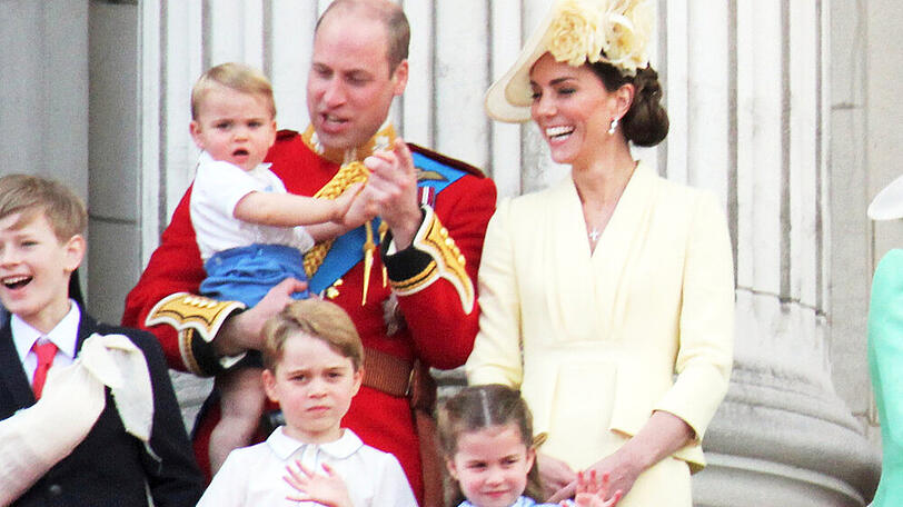 Prinz William, Herzogin Kate und ihre drei Kinder Prinz Louis, Prinz George und Prinzessin Charlotte
