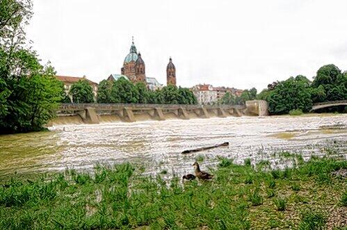 Hochwasser an der Isar