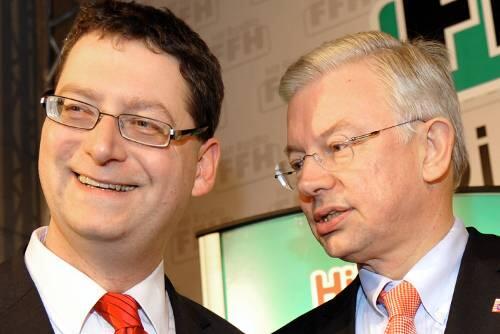 Einer wird Ministerpräsident: Roland Koch (r.) oder Thorsten Schäfer-Gümbel.