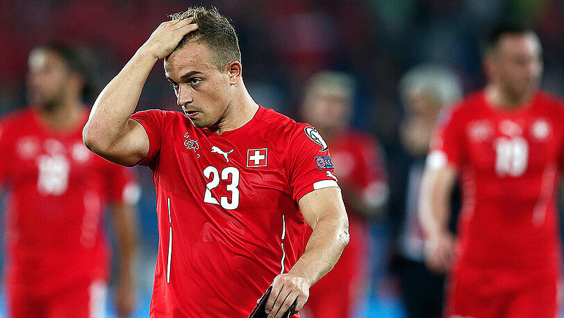 Xherdan Shaqiri unterlag mit der Schweiz in Slowenien mit 0:1. Xherdan Shaqiri unterlag mit der Schweiz in Slowenien mit 0:1.