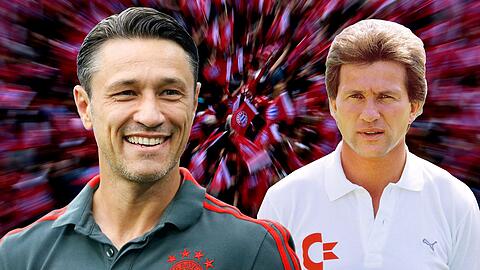 Nicht als Novize, aber auch nicht als Trainer mit Weltruhm startet Niko Kovac in seine Amtszeit als Trainer des FC Bayern. Ähnlich wie 1987 Jupp Heynckes (r.).