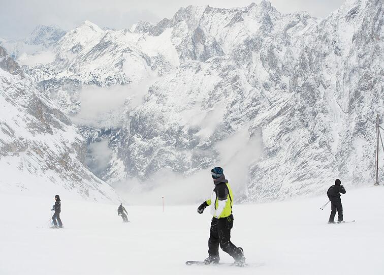 Immer für Neuschnee gut: Die Zugspitze.