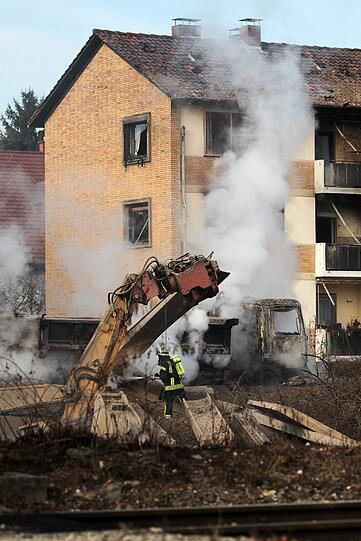 Anblick wie nach einem Bombeneinschlag: Gas-Explosion in Ludwigshafen.